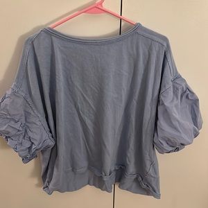 blue bubble sleeve top free people